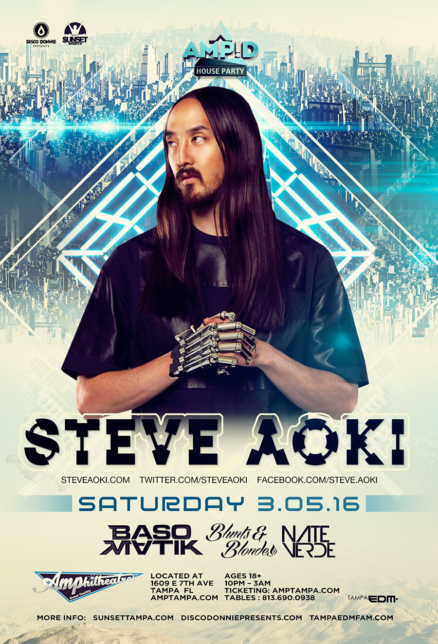 Steve Aoki at AMP!D House Party at The AMP - 3/5/2016 - Sunset Events