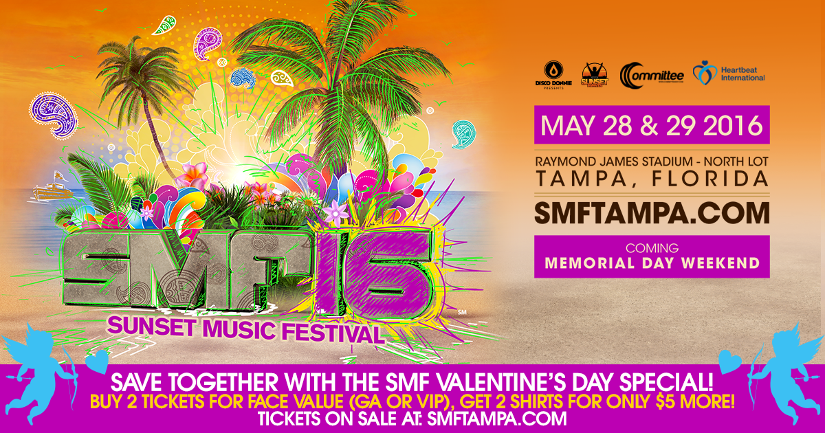 Give Your Valentine the Gift of Music with 2016 Sunset Music Festival Tickets & Tees!