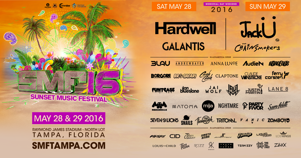 Announcing Your 2016 Sunset Music Festival Lineup!
