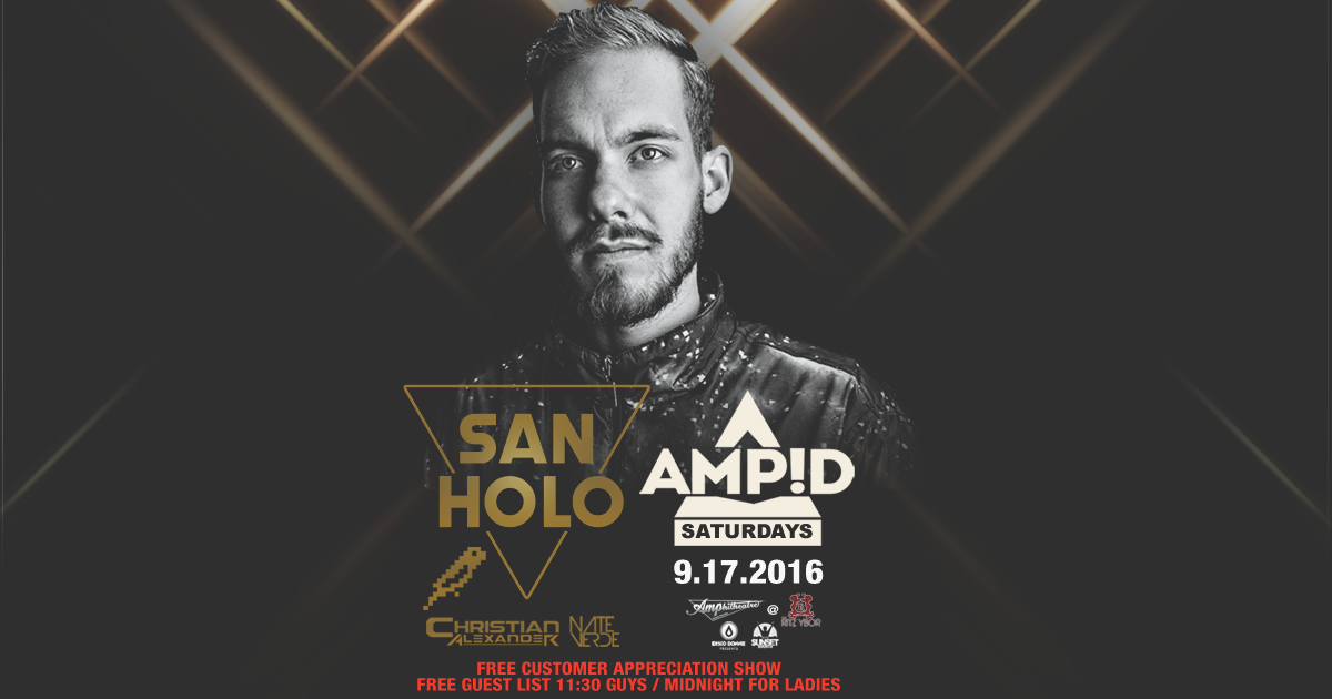 SAN HOLO Make His Tampa Bay Debut This Summer!