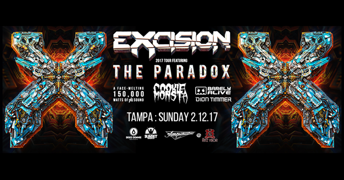 Excision Brings THE PARADOX Back to Tampa in February of 2017!