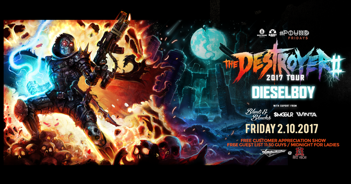 Dieselboy’s The Destoyer II 2017 Tour Rolls Through Tampa in February!