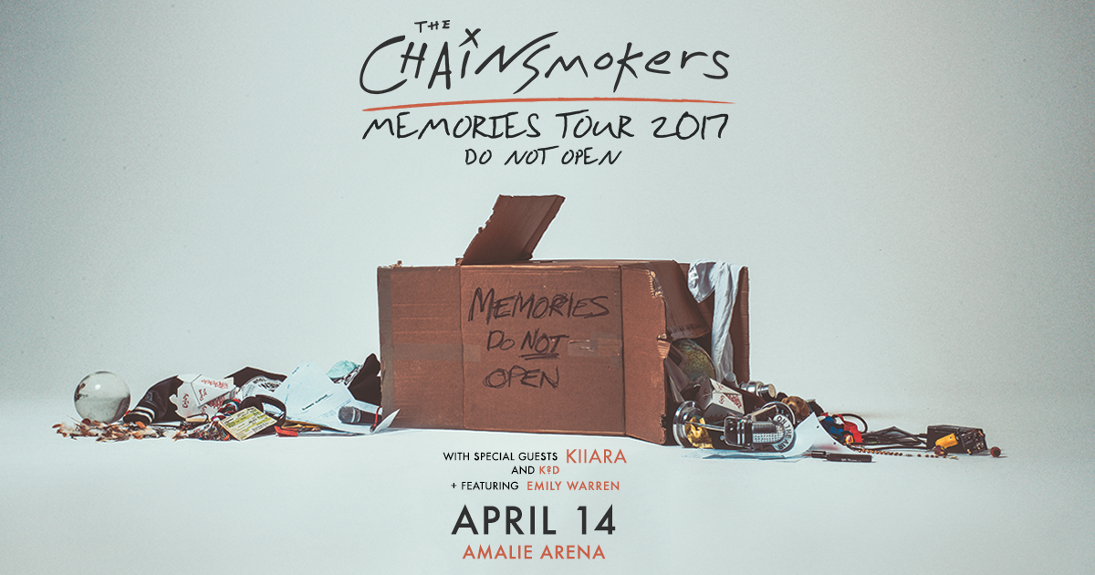 The Chainsmokers’ Memories Tour 2017 Makes a Stop in Tampa This April!