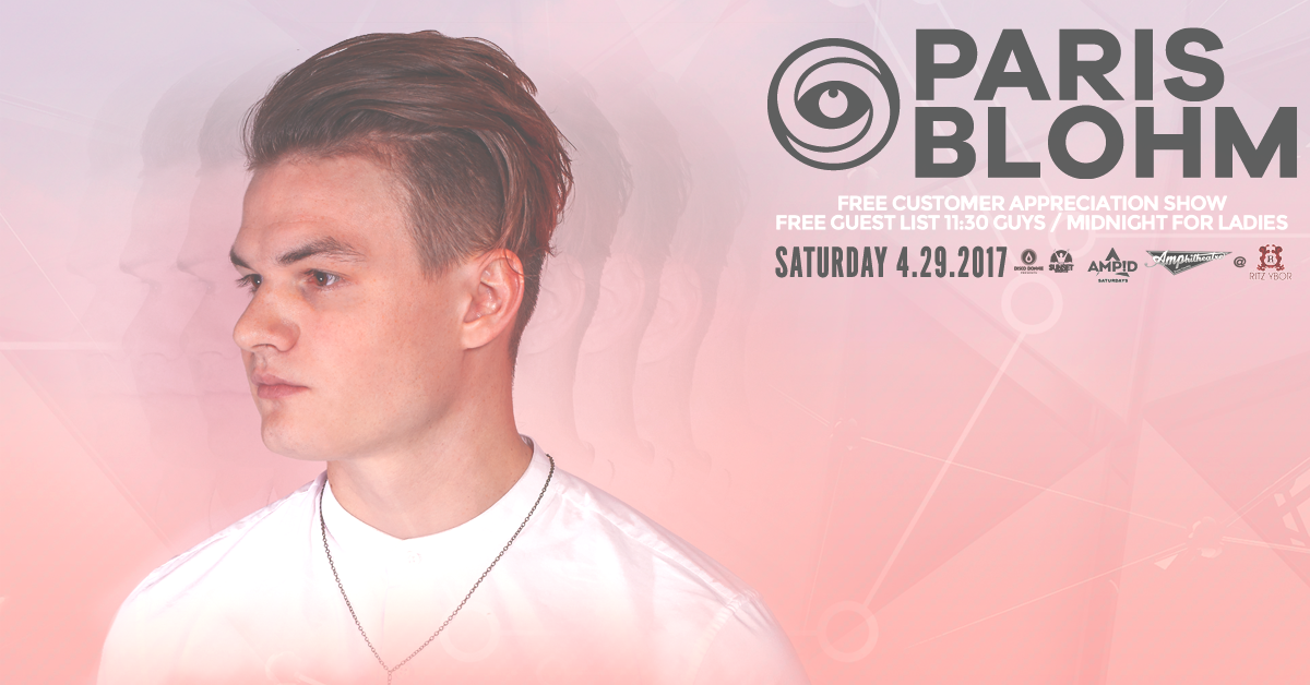 Paris Blohm Returns to Tampa for a Free Show in Late April!