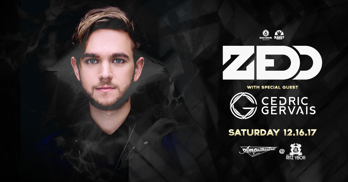 Zedd Joins Cedric Gervais in December at The RITZ