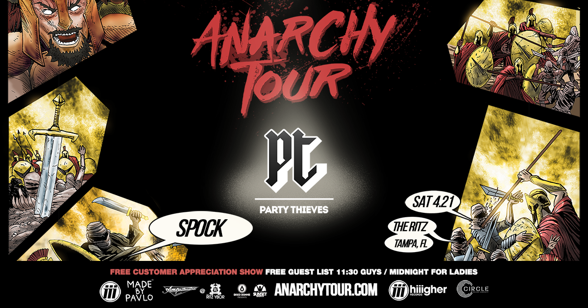 Party Thieves’ 2018 Anarchy EP Tour Comes to Tampa in April!