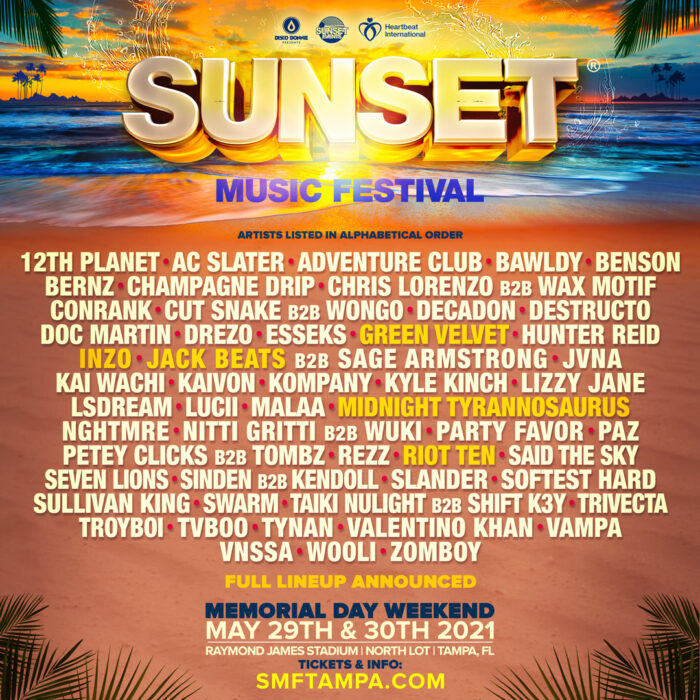Announcing The Complete 2021 Sunset Music Festival Lineup! - Sunset Events