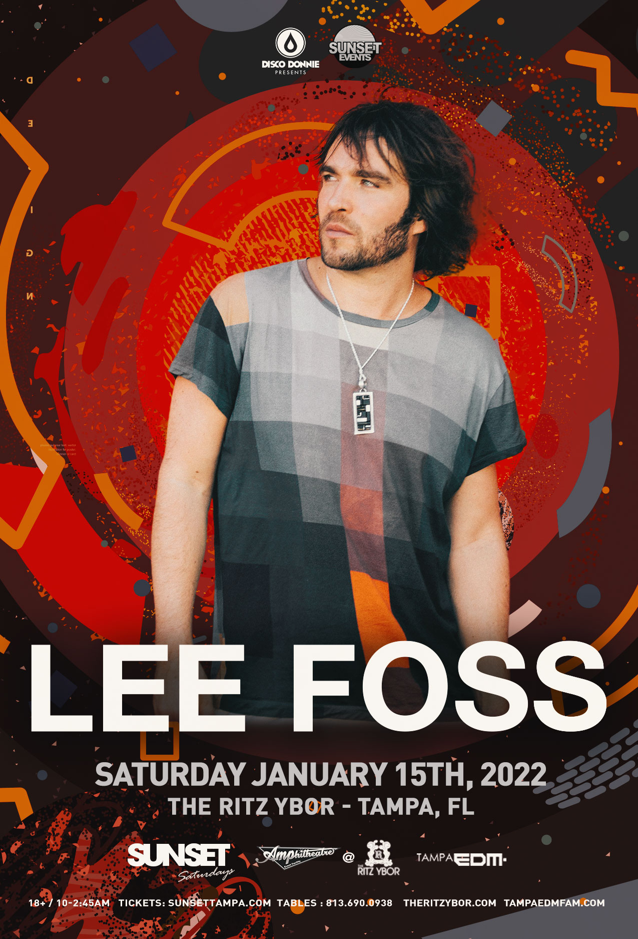 Lee Foss for Sunset Saturdays at The RITZ Ybor – 1/15/2022