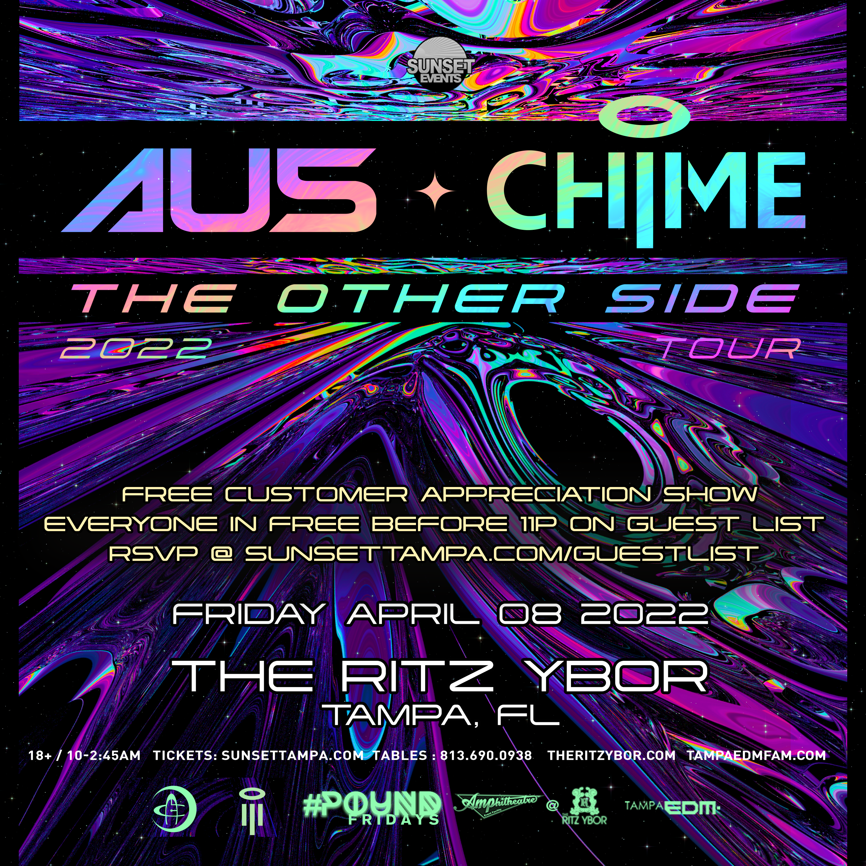 AU5 + CHIME - The Other Side 2022 Tour at The RITZ Ybor - 4/8/2022 