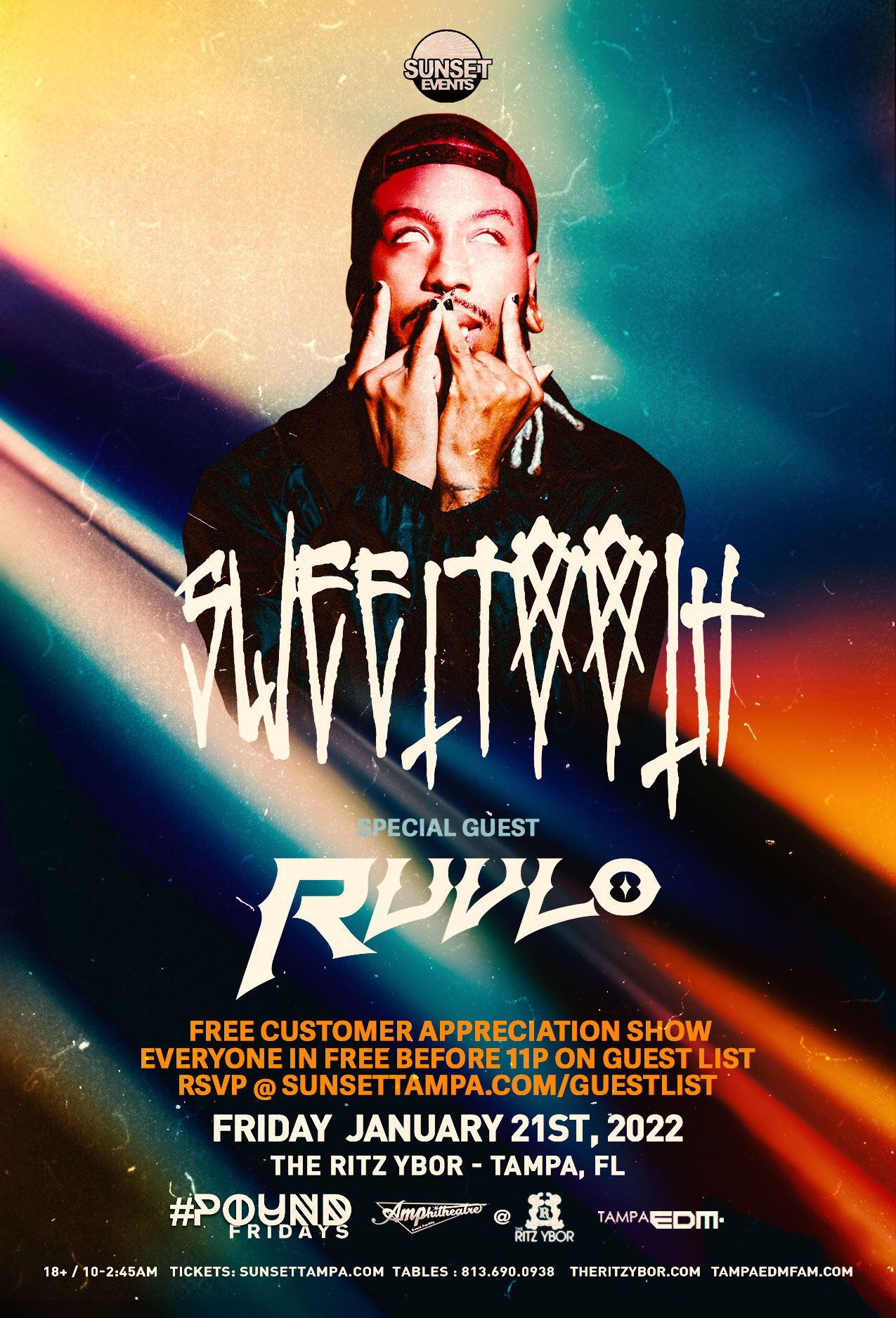 SWEETTOOTH & RUVLO for #POUND Fridays at The RITZ Ybor – 1/21/2022