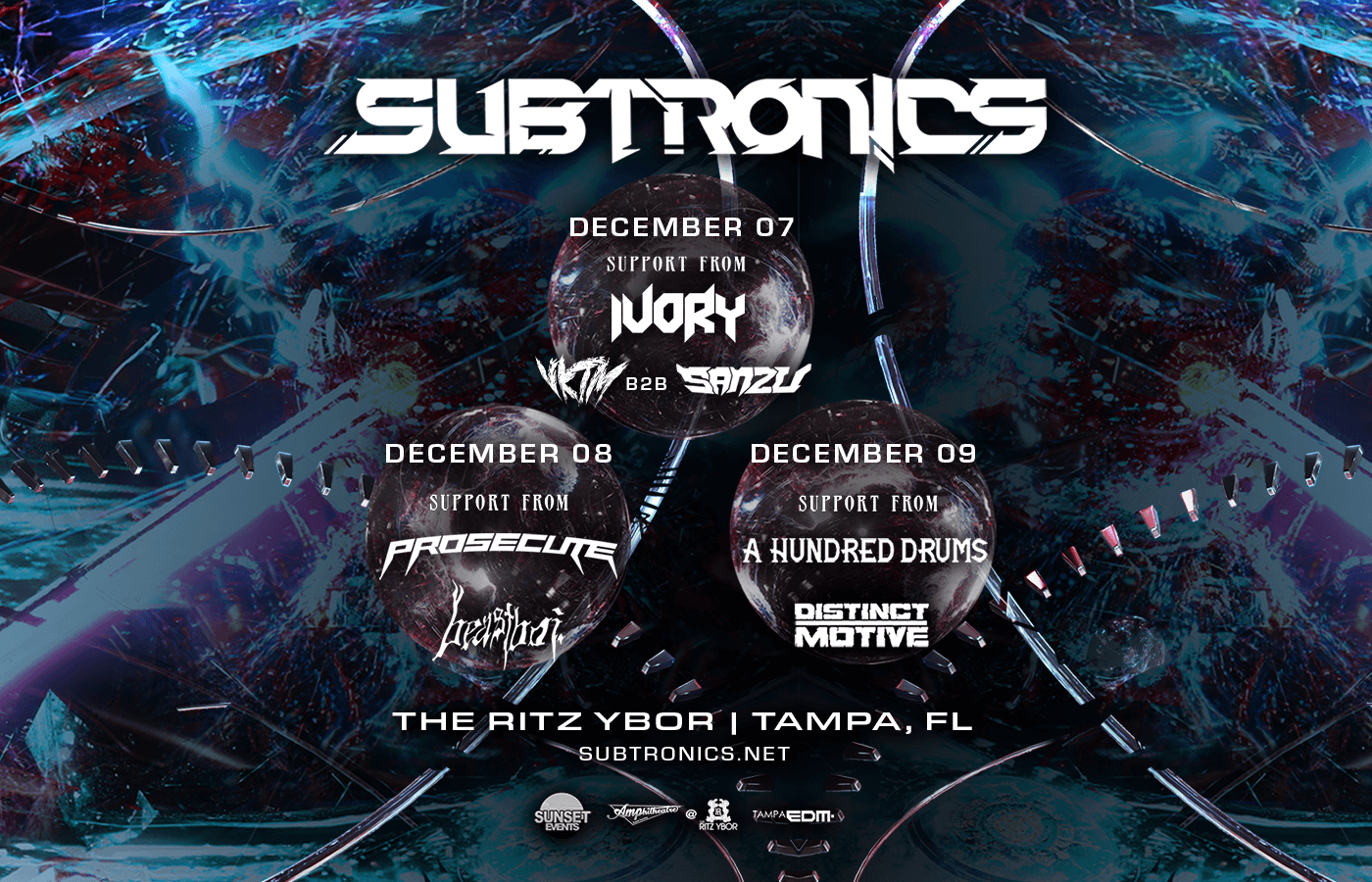 Subtronics Takes Over Tampa Bay for Three Consecutive Nights in December!