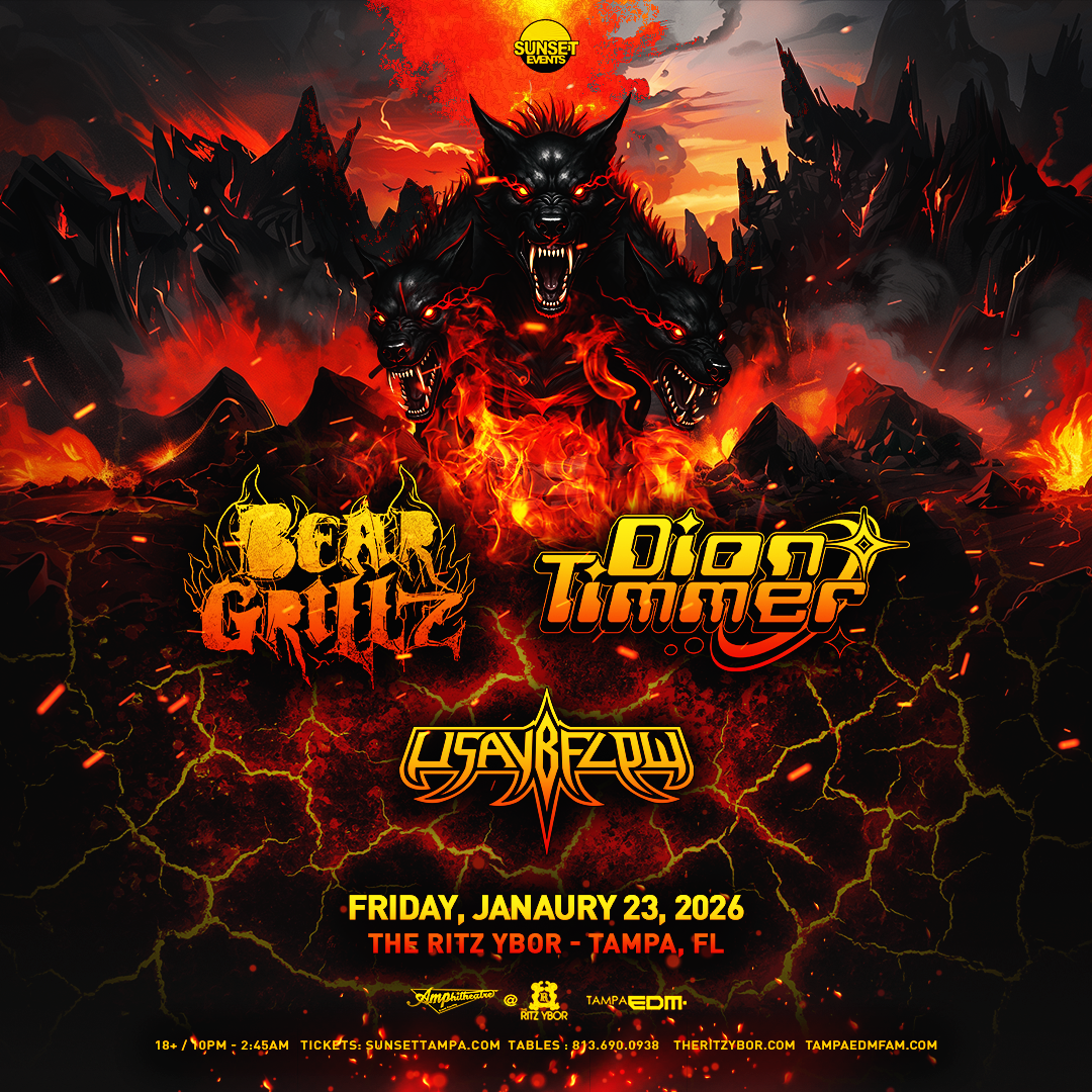 BEERBELLYフェス BEAR GRILLZ + DION TIMMER + uSAYbFLOW at The RITZ Ybor - 1/23/2026
